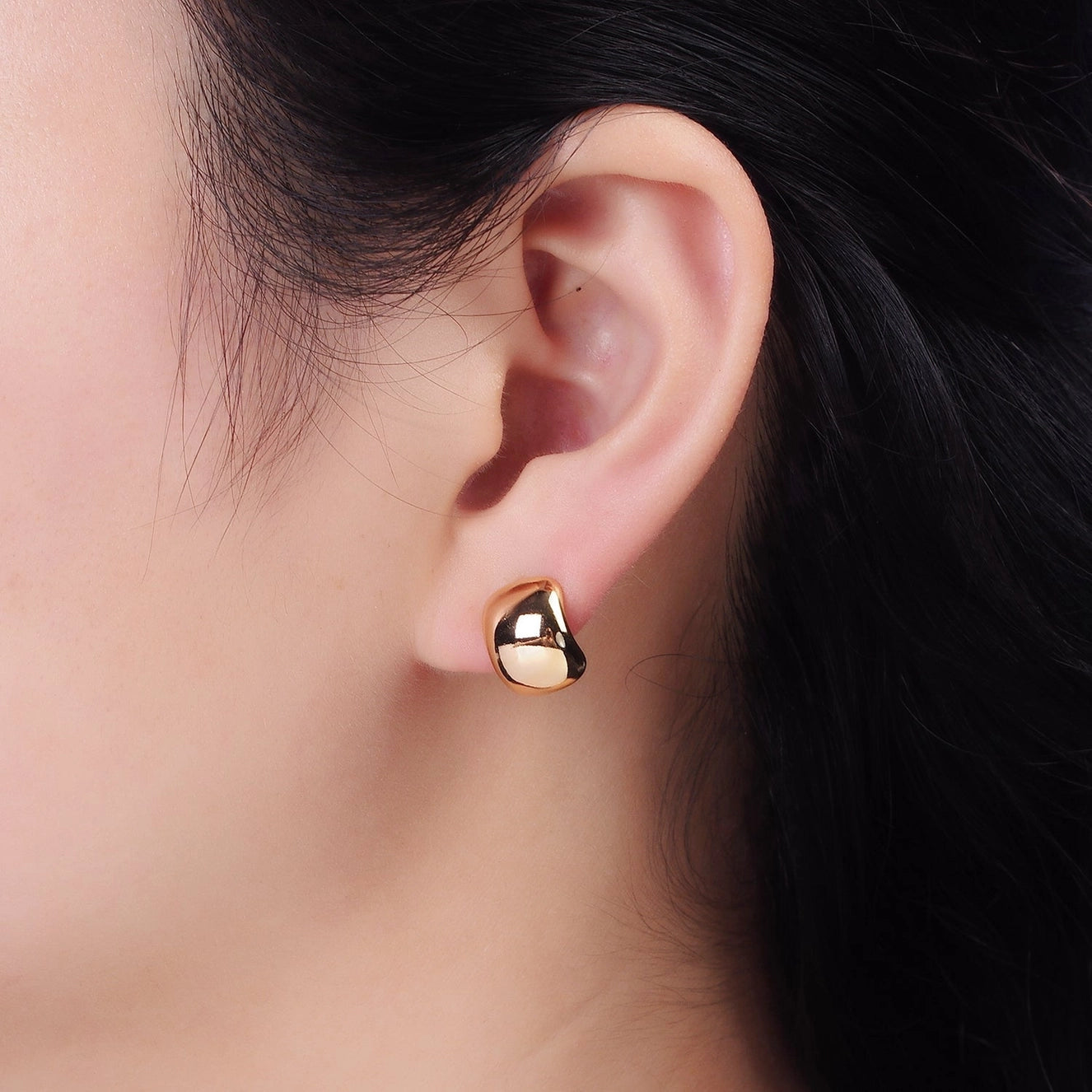 Golden Glow Dome Earrings