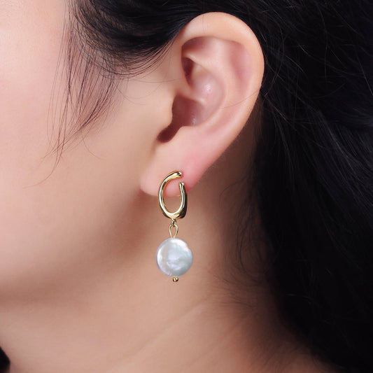 Gilded Pearl Earrings