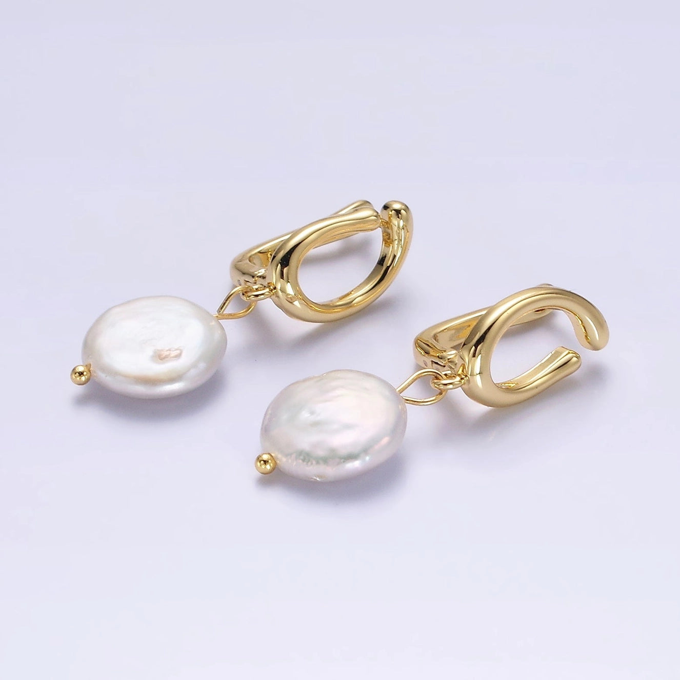 Gilded Pearl Earrings