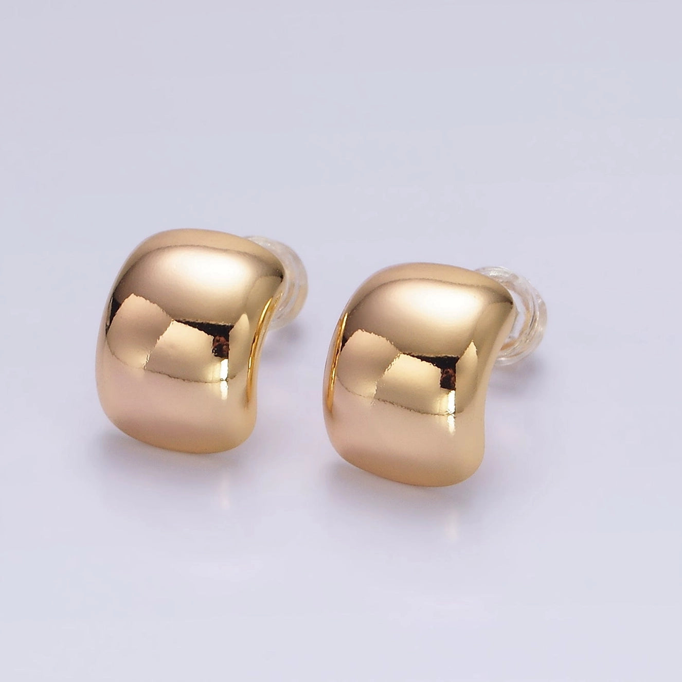 Golden Glow Dome Earrings